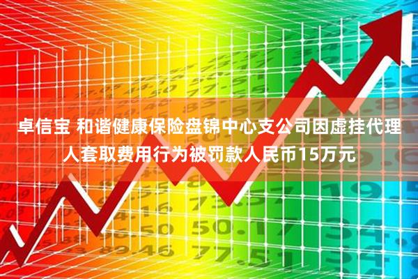 卓信宝 和谐健康保险盘锦中心支公司因虚挂代理人套取费用行为被罚款人民币15万元